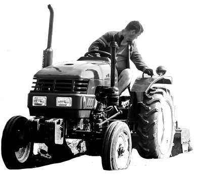 Farmer on tracker