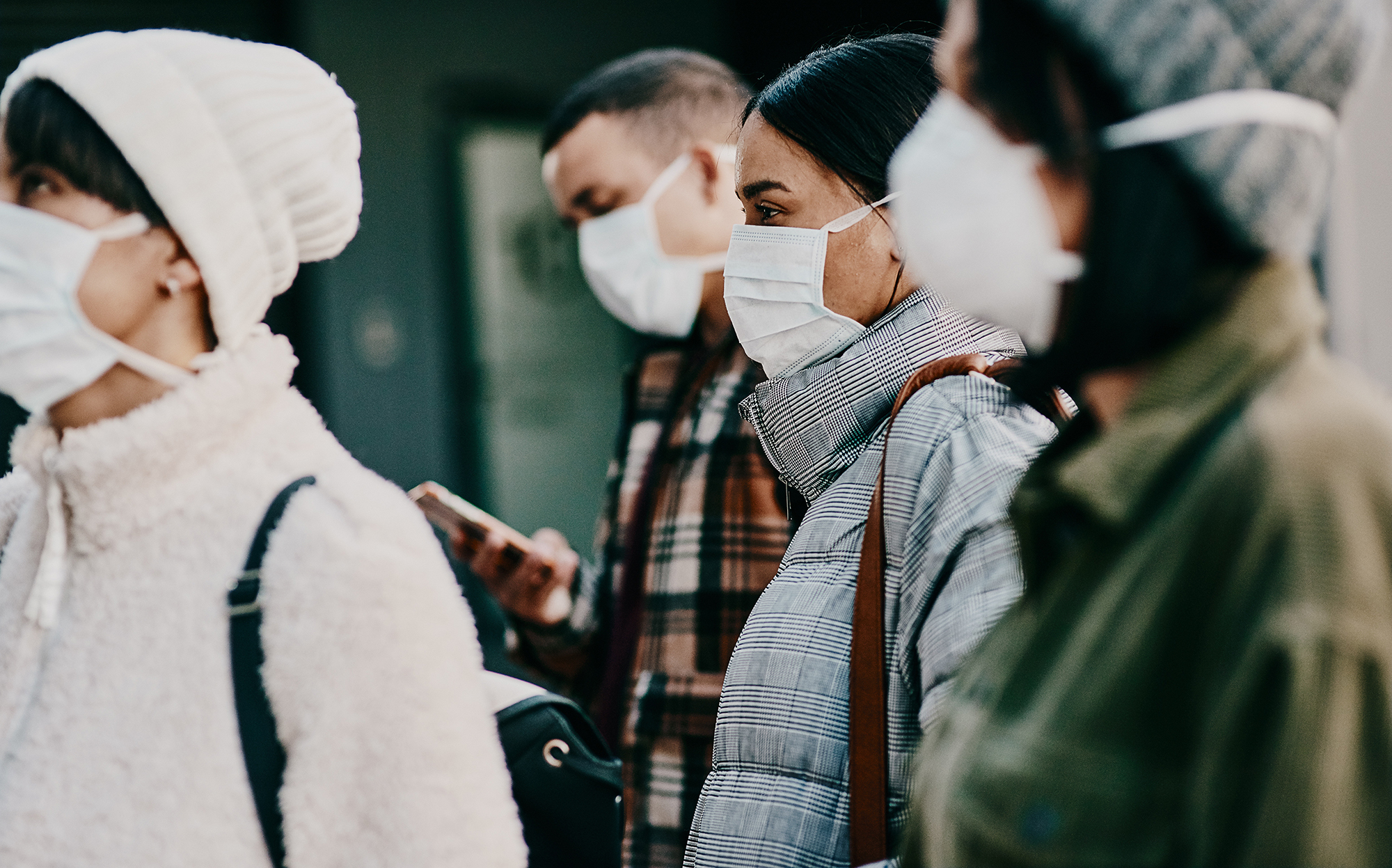 Covid 19, a time where people were wearing masks outside
