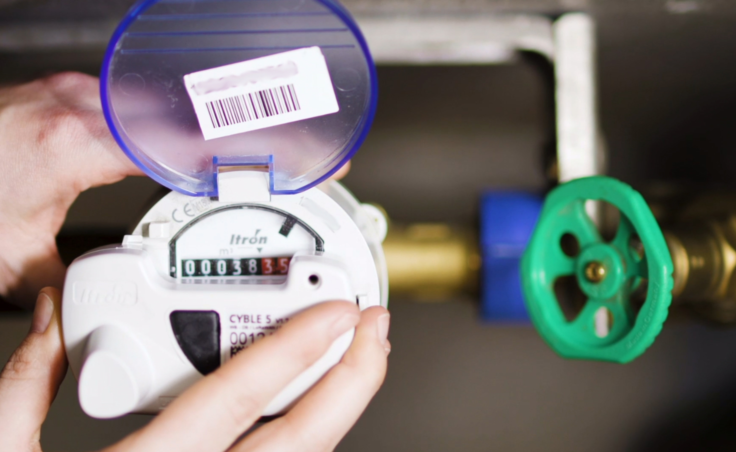EON smart water meter - close-up